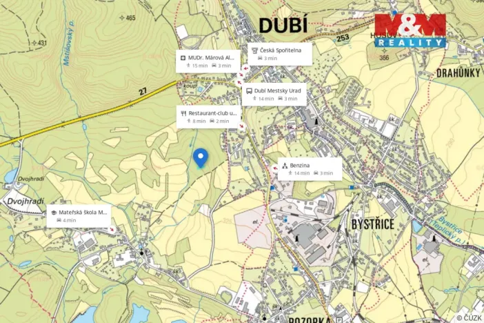 Prodej pozemku pro bydlení, Dubí - Mstišov, 1247 m2