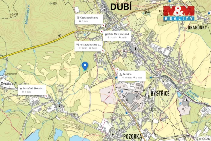 Prodej pozemku pro bydlení, Dubí - Mstišov, 1388 m2