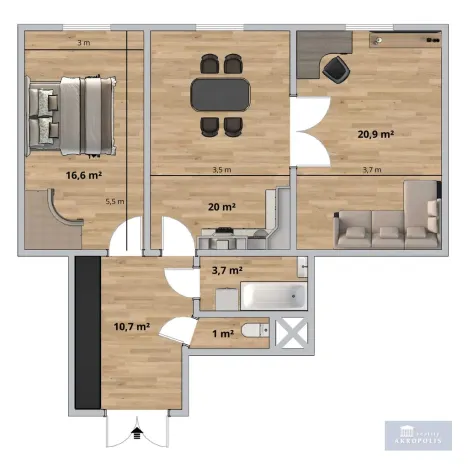 Prodej bytu 3+kk, Praha - Nové Město, Plavecká, 73 m2