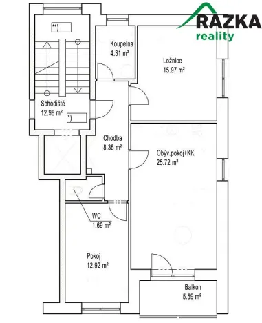Prodej bytu 3+kk, Tachov, 69 m2