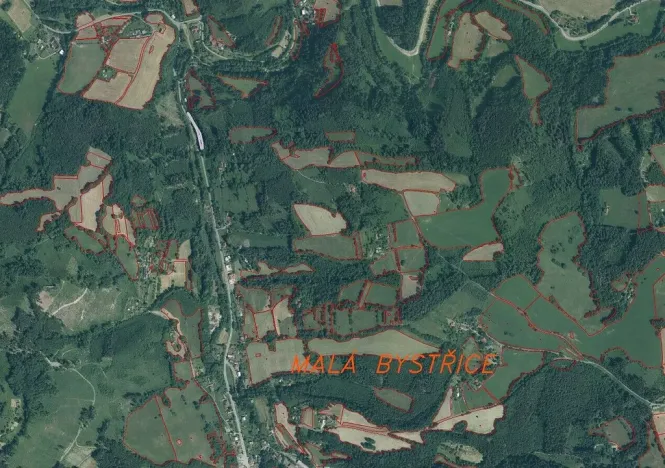 Prodej pozemku, Malá Bystřice, 933 m2