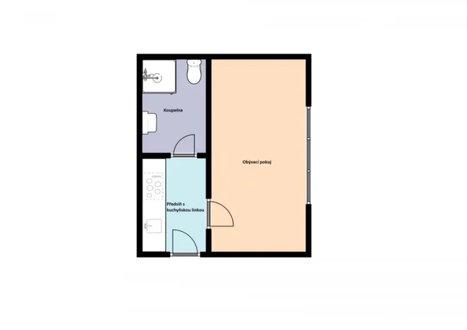 Pronájem bytu 1+kk, Praha - Horní Počernice, Mezihoří, 20 m2