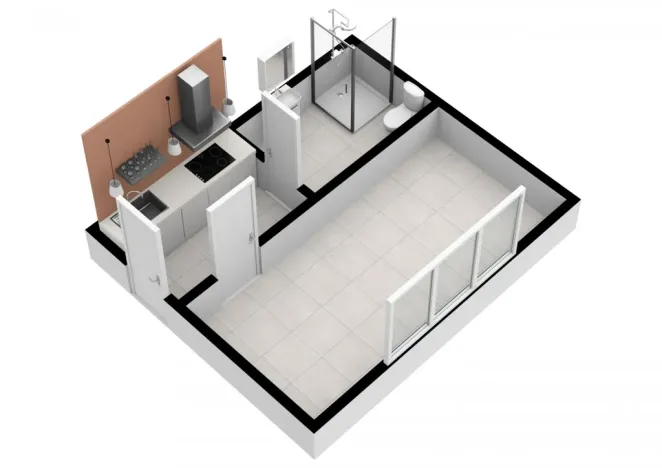 Pronájem bytu 1+kk, Praha - Horní Počernice, Mezihoří, 20 m2