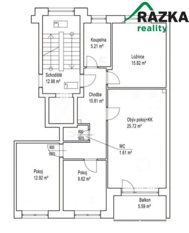 Prodej bytu 4+kk, Tachov, Palackého, 80 m2