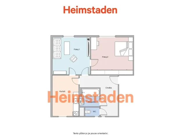 Pronájem bytu 2+1, Havířov - Město, Purkyňova, 53 m2