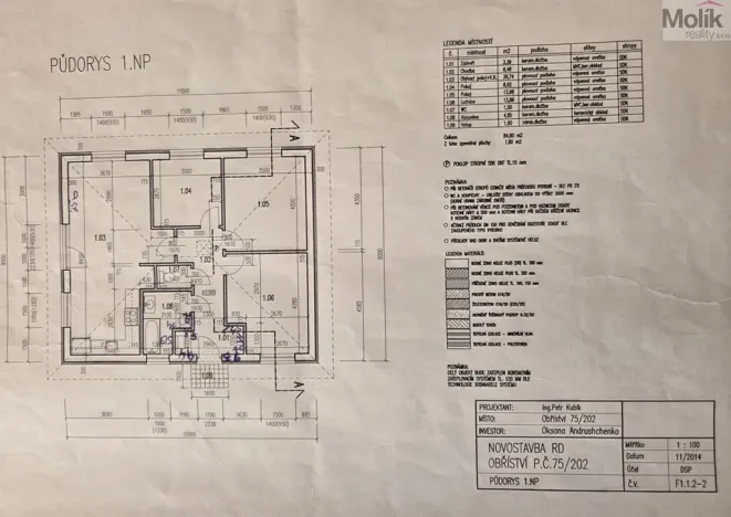Prodej rodinného domu, Obříství, V. Talicha, 104 m2