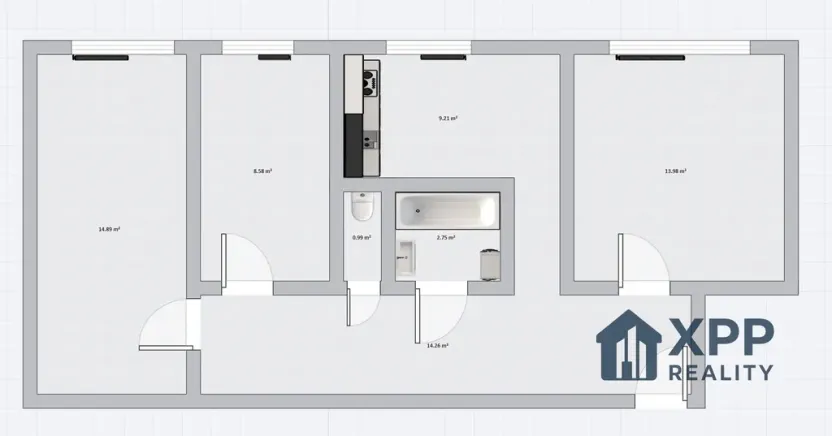 Prodej bytu 3+1, České Budějovice, V. Volfa, 67 m2