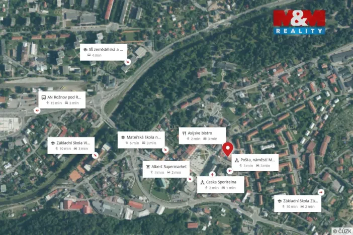 Pronájem bytu 3+1, Rožnov pod Radhoštěm, Náměstí Míru, 70 m2
