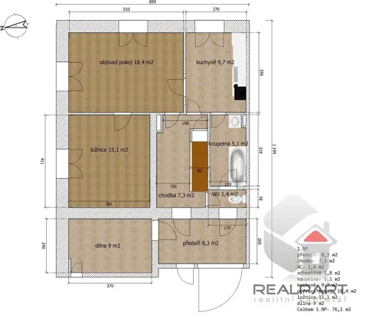 Prodej rodinného domu, Tasovice, 101 m2