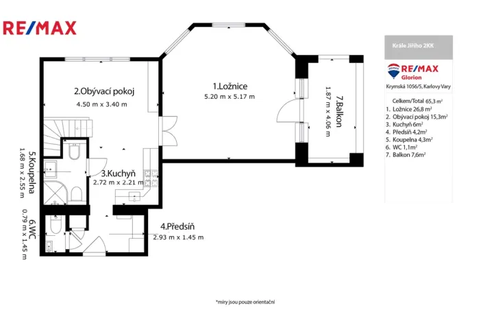 Prodej bytu 2+kk, Karlovy Vary, Krále Jiřího, 49 m2