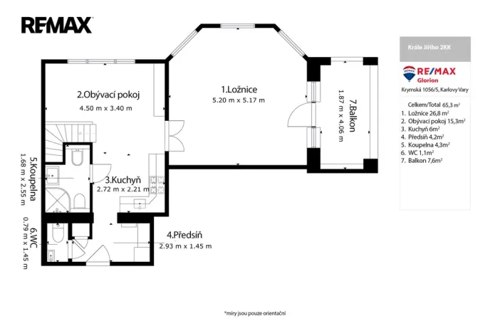 Prodej bytu 2+kk, Karlovy Vary, Krále Jiřího, 49 m2