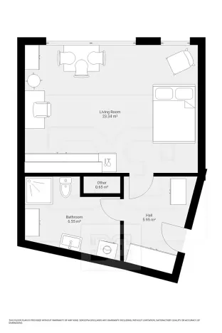 Pronájem bytu 1+kk, Praha - Černý Most, Rudolfa Holeky, 38 m2