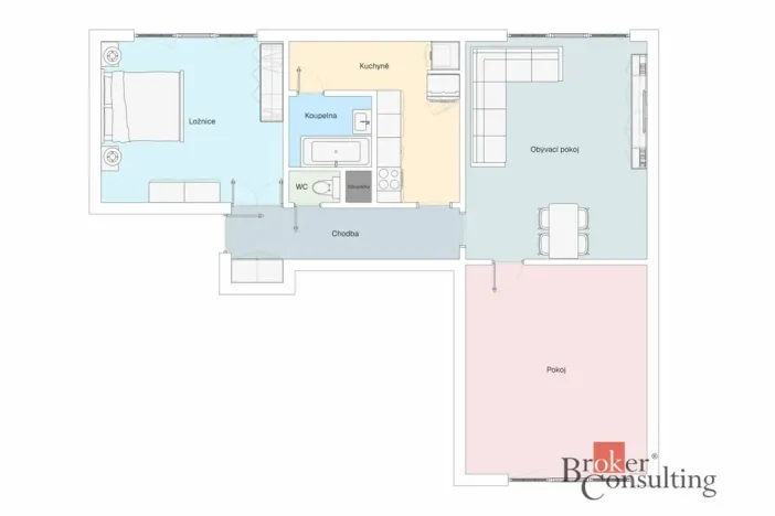 Prodej bytu 3+1, Plzeň - Doubravka, Železničářská, 77 m2