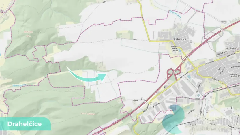 Prodej pole, Drahelčice, 2891 m2