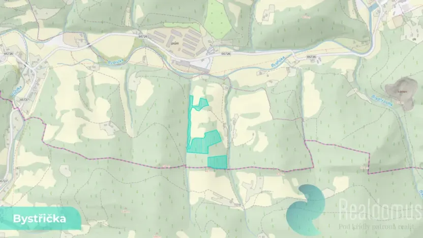 Prodej podílu 4/10 lesa, Bystřička, 16784 m2