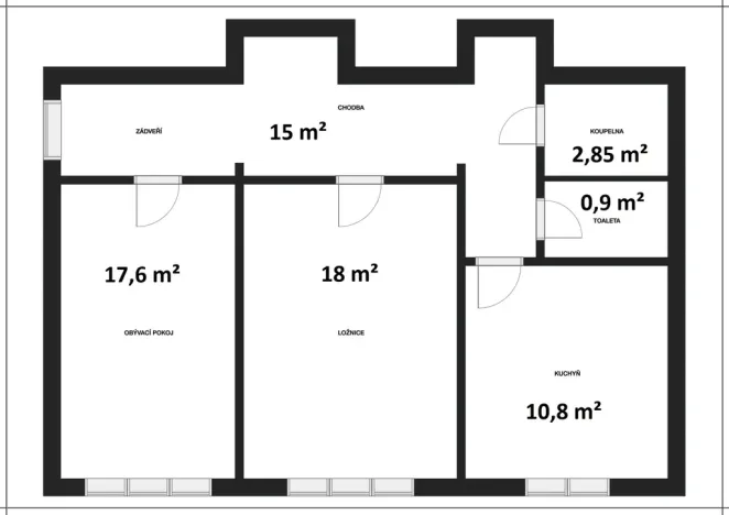 Prodej bytu 2+1, Zlín, Benešovo nábřeží, 65 m2
