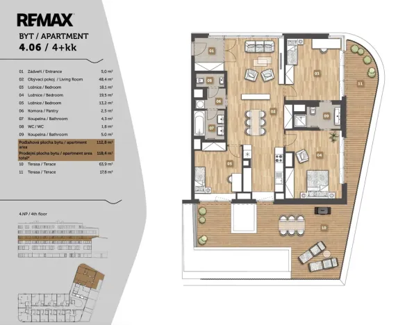 Prodej bytu 4+kk, Praha - Libeň, Zenklova, 118 m2