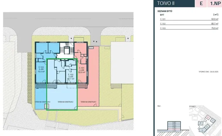 Prodej bytu 3+kk, Praha - Chodov, Komárkova, 80 m2