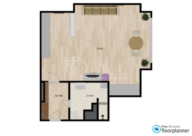 Prodej bytu 1+kk, Kralupy nad Vltavou - Lobeček, nám. Mládežníků, 26 m2