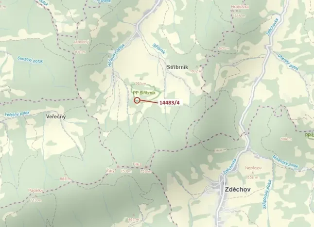 Dražba lesa, Hovězí, 173 m2