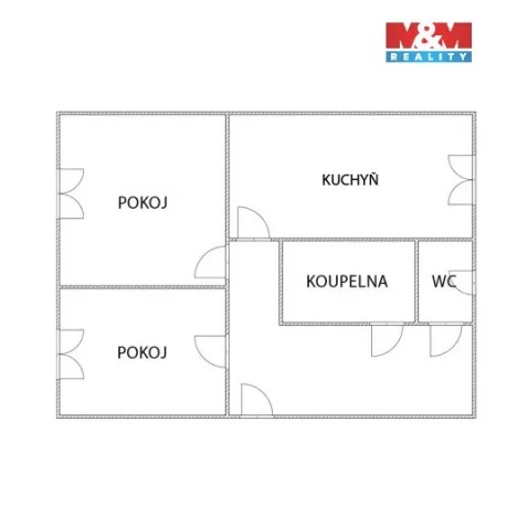 Prodej bytu 2+1, Chomutov, Kamenná, 68 m2