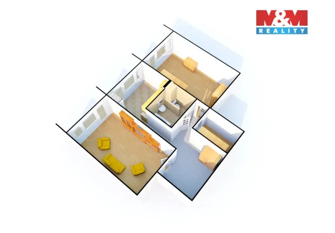 Pronájem bytu 2+1, Děčín - Děčín III-Staré Město, Oblouková, 74 m2