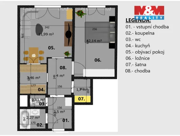 Prodej bytu 2+1, Praha - Hloubětín, Kardašovská, 43 m2