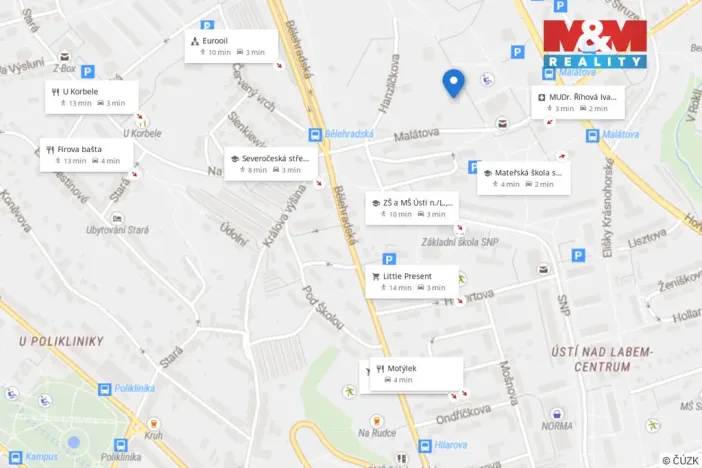 Prodej bytu 3+1, Ústí nad Labem - Ústí nad Labem-centrum, Malátova, 62 m2