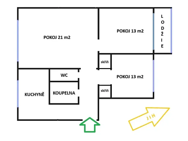 Pronájem bytu 3+1, Ostrava, Františka Lýska, 72 m2