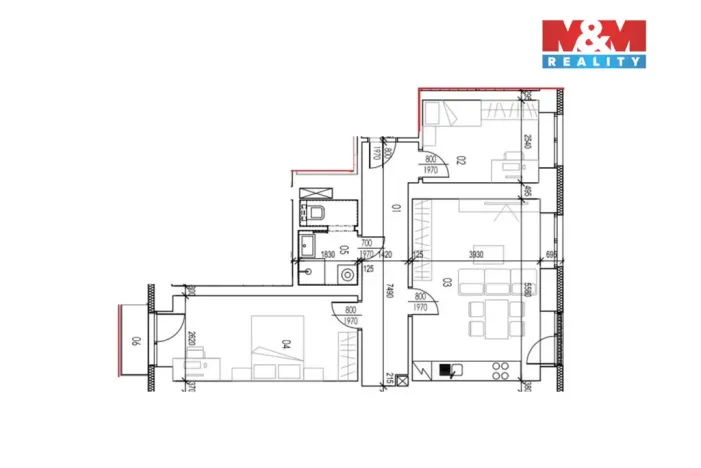 Prodej bytu 3+kk, Milovice - Mladá, Višňová, 65 m2