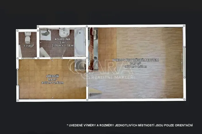 Prodej bytu 1+kk, Holubice - Kozinec, Buková, 40 m2