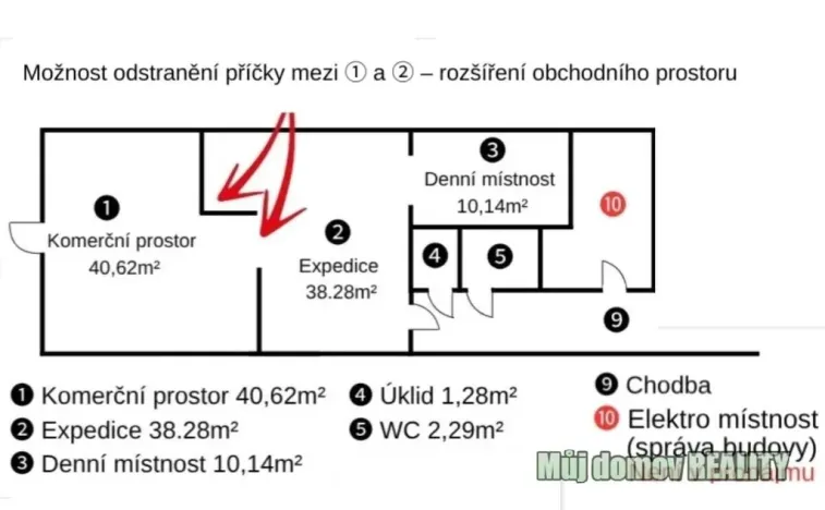 Pronájem obchodního prostoru, Praha - Kunratice, Dobronická, 79 m2