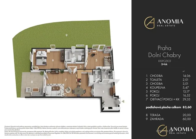 Prodej bytu 3+kk, Praha - Dolní Chabry, K Beranovu, 88 m2