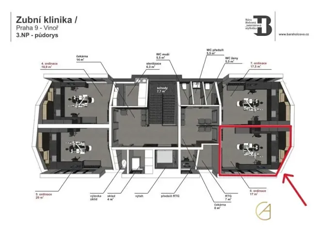 Pronájem ordinace, Praha - Vinoř, Mladoboleslavská, 92 m2