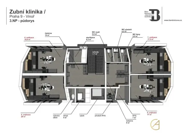 Pronájem ordinace, Praha - Vinoř, Mladoboleslavská, 305 m2