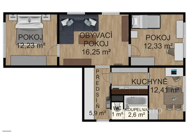 Prodej bytu 3+1, Písek, Na Stínadlech, 64 m2