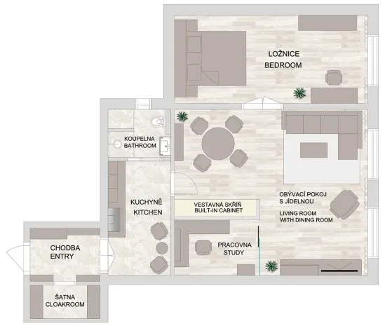 Prodej bytu 2+1, Praha - Staré Město, Liliová, 64 m2