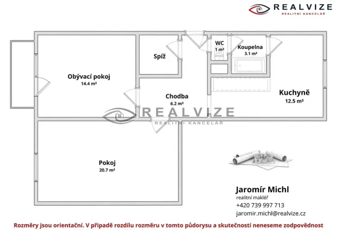 Prodej bytu 2+1, České Budějovice, Pekárenská, 63 m2
