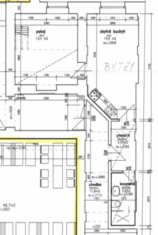 Pronájem bytu 1+1, Praha - Kobylisy, Čimická, 42 m2
