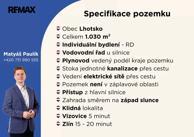 Prodej pozemku pro bydlení, Lhotsko, 1030 m2