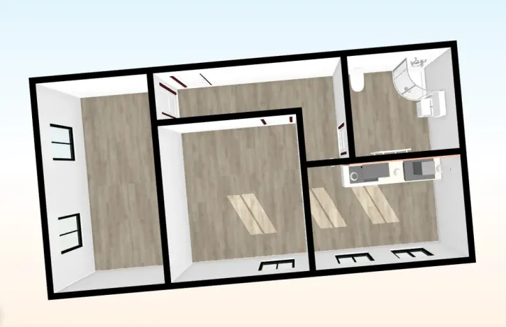 Pronájem bytu 2+1, Líně, Plzeňská, 44 m2