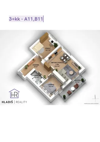 Prodej bytu 3+kk, Fryšták, Přehradní, 61 m2