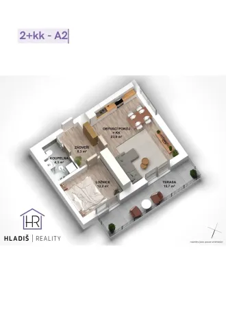 Prodej bytu 2+kk, Fryšták, Přehradní, 46 m2