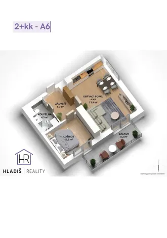 Prodej bytu 2+kk, Fryšták, Přehradní, 46 m2