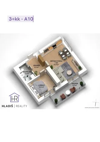 Prodej bytu 2+kk, Fryšták, Přehradní, 46 m2