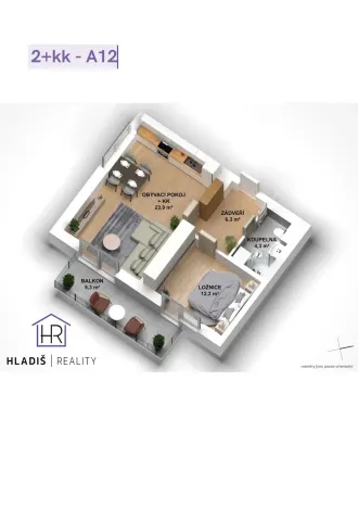 Prodej bytu 2+kk, Fryšták, Přehradní, 46 m2