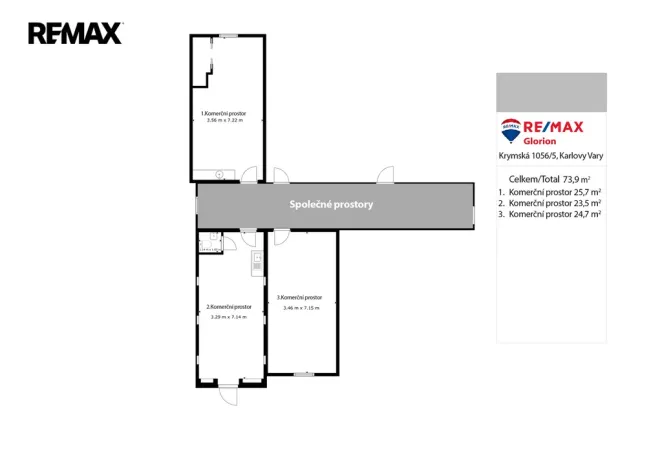 Prodej obchodního prostoru, Karlovy Vary - Rybáře, Konečná, 72 m2