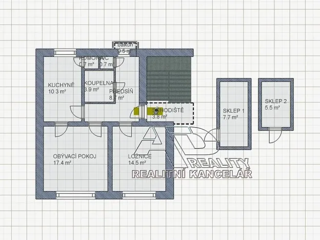 Prodej bytu 2+1, Bechyně, Na Libuši, 56 m2