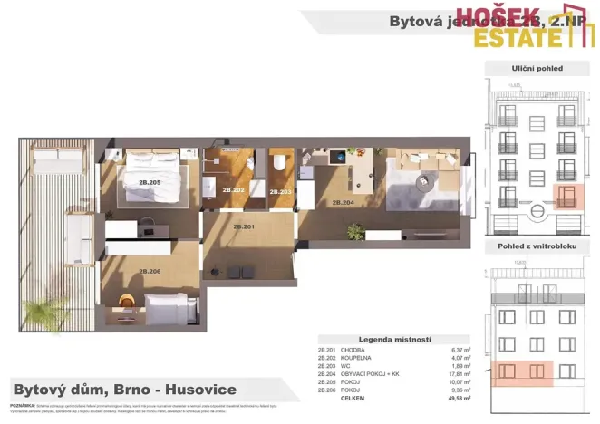 Prodej bytu 3+kk, Brno, Netušilova, 51 m2