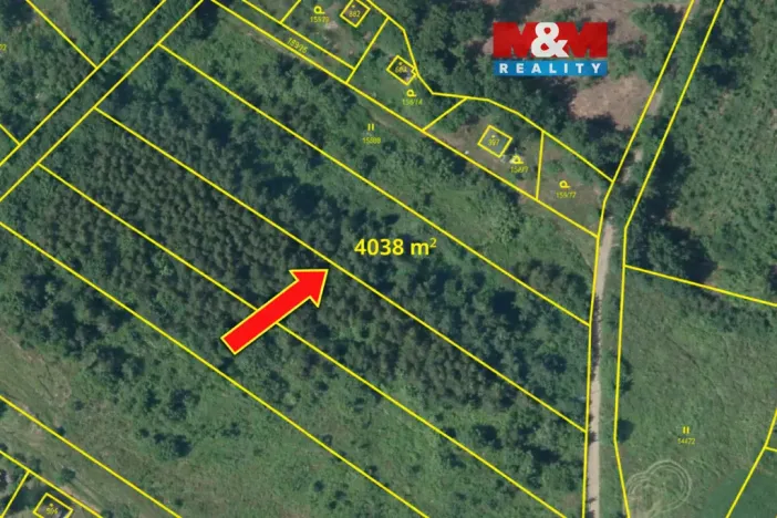 Prodej louky, Velké Popovice, 4038 m2